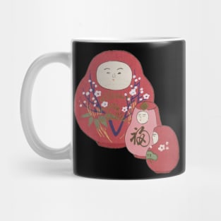 Japanese Matryoshka Doll Nesting Doll Kokeshi Doll Mug